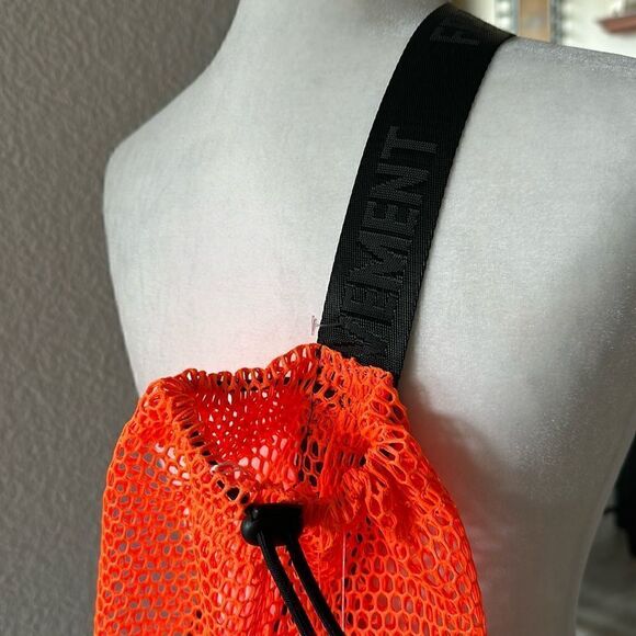 NWOT Free People Mesh Sling Royal Orange Double Bag Thick Band Crossbody Purse - Picture 5 of 12